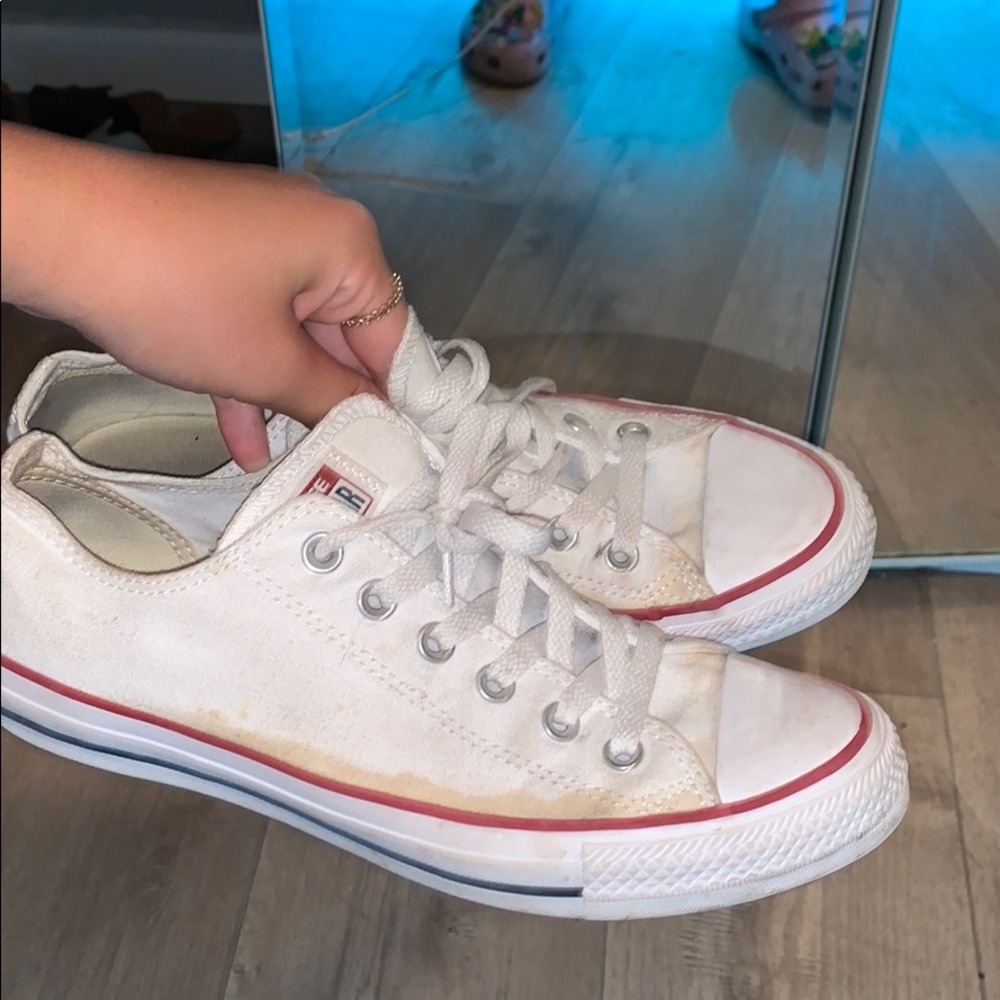 white low top converse